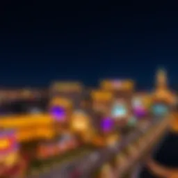 A panoramic view of the Las Vegas Strip showcasing MGM-owned hotels