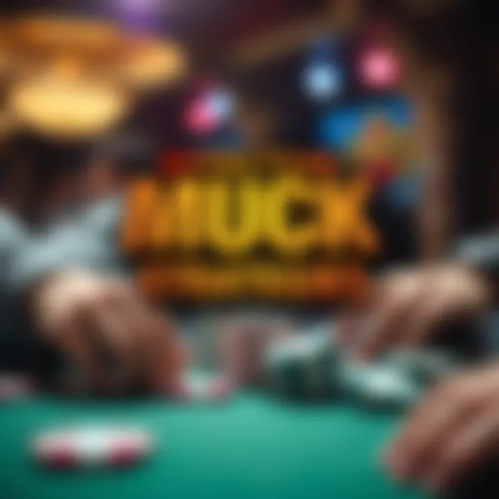 Illustration of common muck poker strategies and tactics.