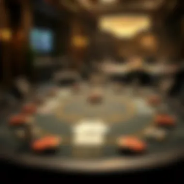 Intricate layout of a muck poker table showcasing the unique setup.