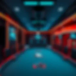 A modern poker room setting showcasing innovative technology and design.