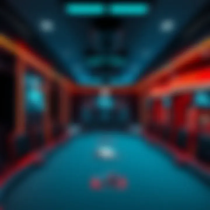 A modern poker room setting showcasing innovative technology and design.