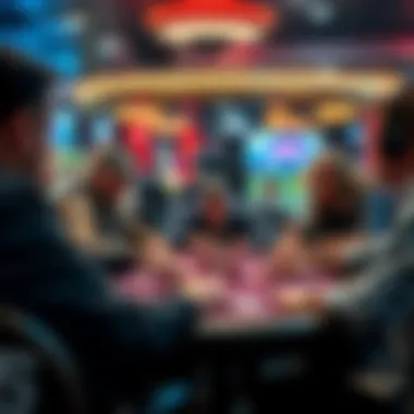 A group of players engaged in a dynamic poker game, reflecting current trends.