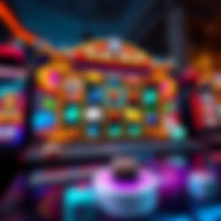 A visually stunning casino slot game interface showcasing vibrant graphics and themes.