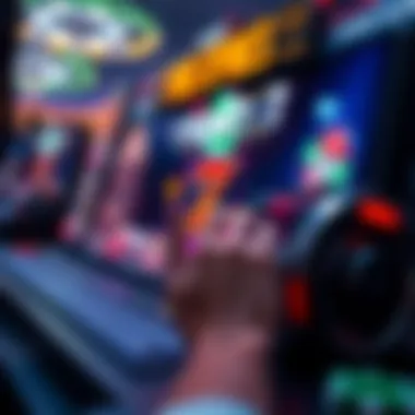 Online Gaming Interface An overview of the online gaming interface showcasing free spins.