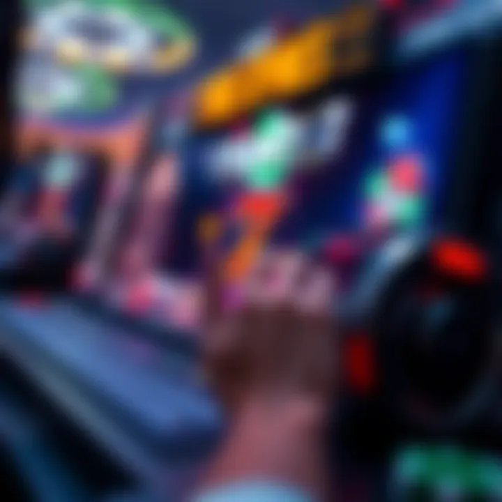 Online Gaming Interface An overview of the online gaming interface showcasing free spins.