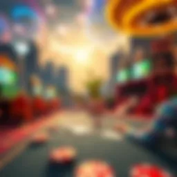 An immersive gaming environment showcasing online private games