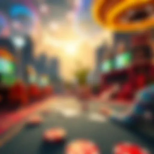 An immersive gaming environment showcasing online private games