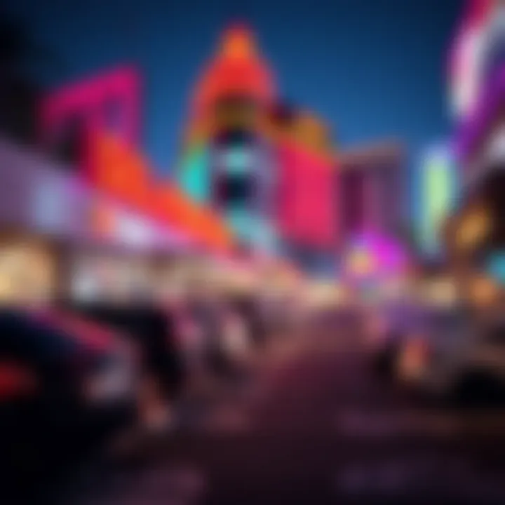 Self-parking area at LINQ Las Vegas