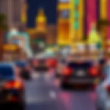 Traffic flow around LINQ Las Vegas