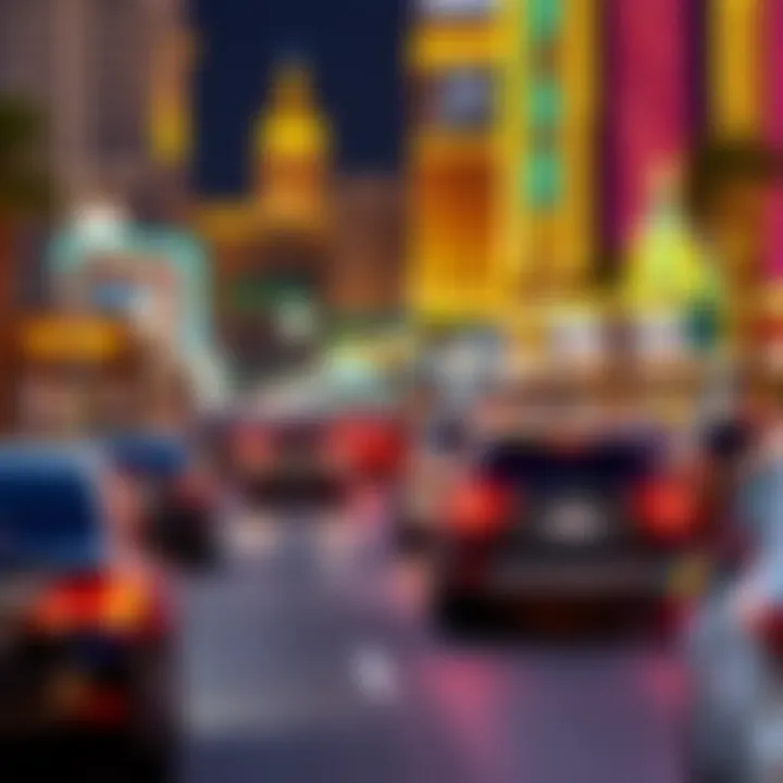 Traffic flow around LINQ Las Vegas