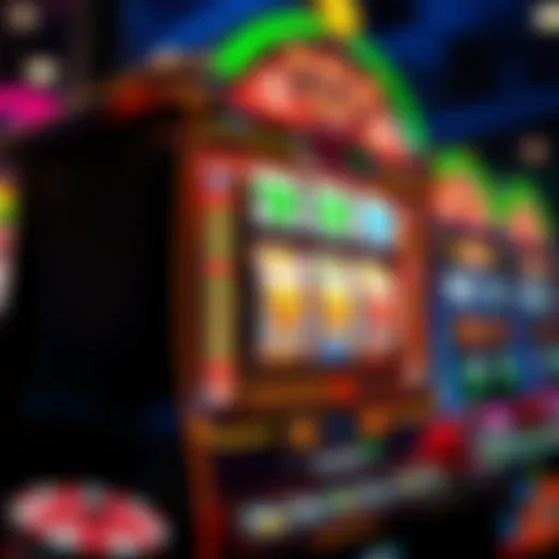 A vibrant penny slot machine displaying colorful symbols and engaging graphics