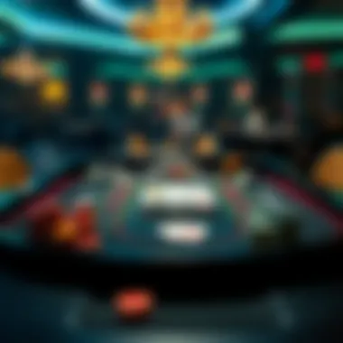 A sophisticated game table showcasing progressive blackjack with vibrant cards and chips.