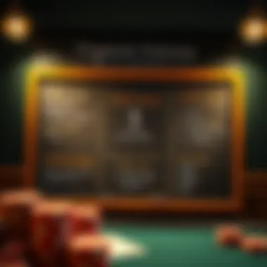 A strategic overview of progressive blackjack strategies displayed on a chalkboard.