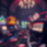 An illustration of online gambling platforms with giveaway promotions