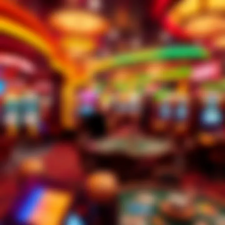 Inside a bustling river casino showcasing gaming tables and vibrant atmosphere