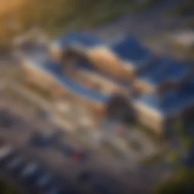 Aerial View of Riverstar Casino Aerial view of Riverstar Casino showcasing its vibrant exterior and surrounding landscape