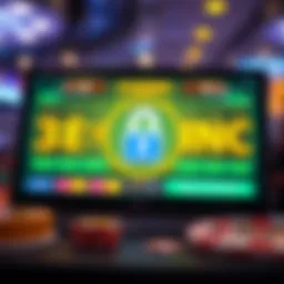 Secure online casino interface showcasing encryption technology