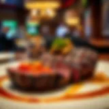 Succulent steak beautifully plated