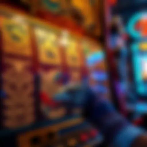 Intricate Aztec symbols and designs on a slot machine