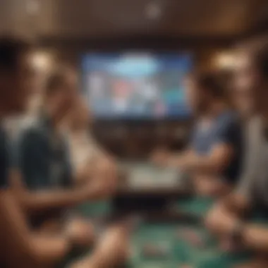 A group of friends enjoying a betting game together