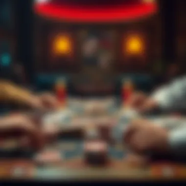 Strategic Card Game Play Strategic gameplay showcasing a card game