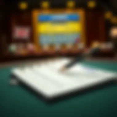 Strategies for Winning at Keno Strategic planning for Keno success with a notepad and pen