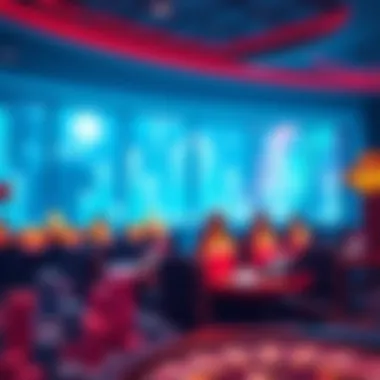 Illustration of the future landscape of online gambling influenced by AI