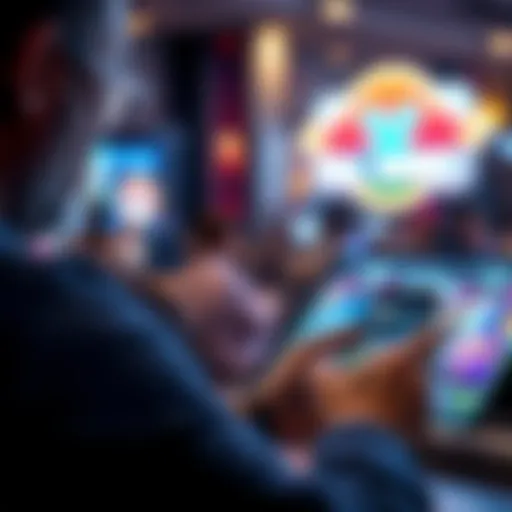 User engaging with the Skillz Games app interface