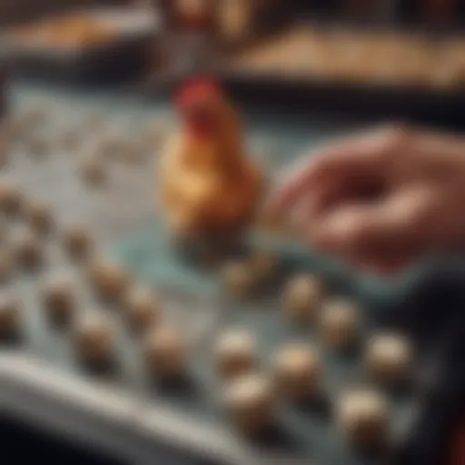 A player strategically placing a domino in the Chicken Foot game