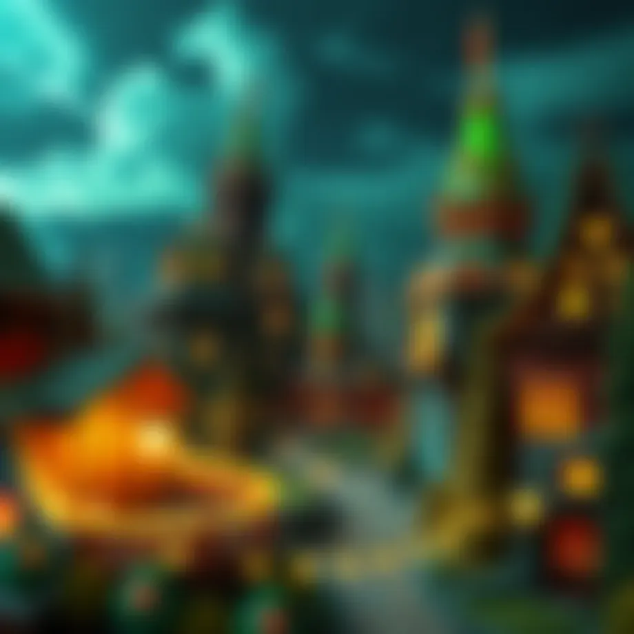 The enchanting Emerald City in the Wizard of Oz theme