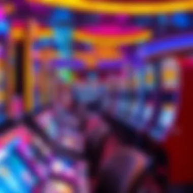 A vibrant gaming floor filled with diverse slot machines