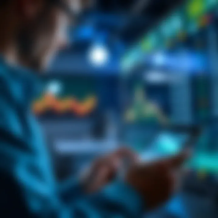 Analyzing Sports Statistics for Better Predictions A person analyzing sports statistics on a digital device