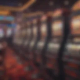 A vibrant casino floor showcasing various slot machines