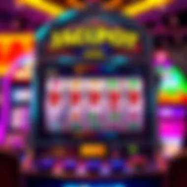 Jackpot Win on a Slot Machine Slot machine showcasing a jackpot win