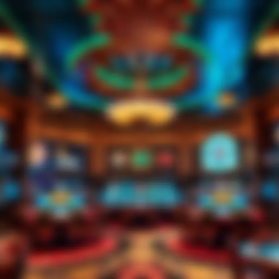 Luxurious interior of a renowned casino