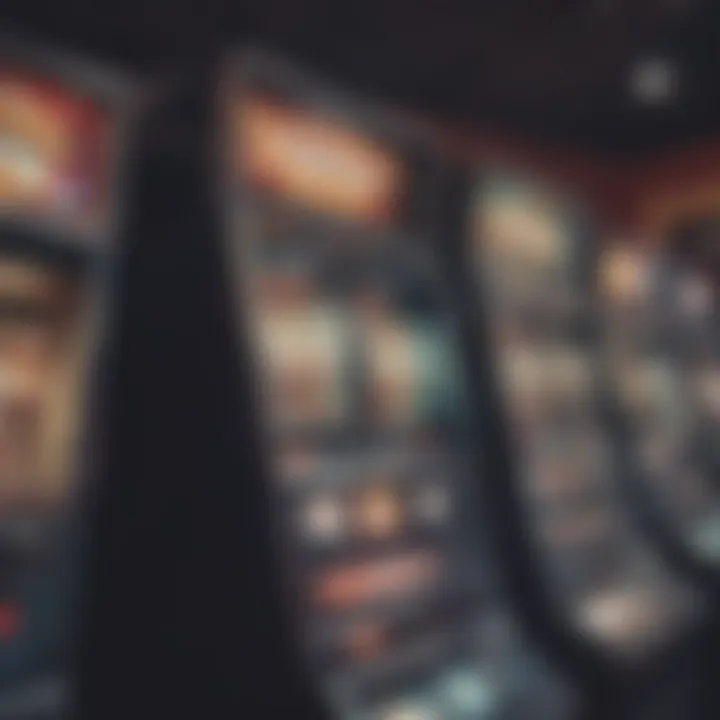 A vibrant display of various slot machines