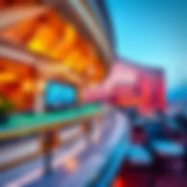 Architectural details of the Wynn Rooftop Bar