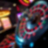 A captivating digital representation of a roulette wheel in action