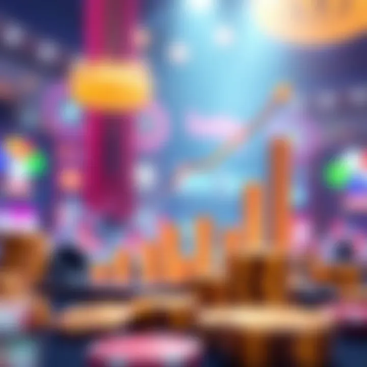 Economic Potential of Game Apps An illustration representing the economic potential of game apps with upward financial trends.