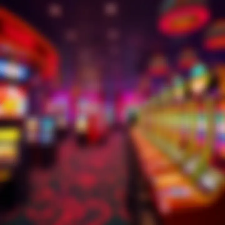 Vibrant Gaming Floor at Winstar Casino Vibrant gaming floor filled with slot machines and table games