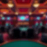 Poker tournament setup at Winstar Casino