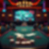 An elegant poker table set for a high-stakes tournament