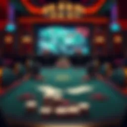 An elegant poker table set for a high-stakes tournament