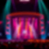 Vibrant stage setup featuring Zedd performing live