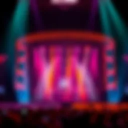 Vibrant stage setup featuring Zedd performing live