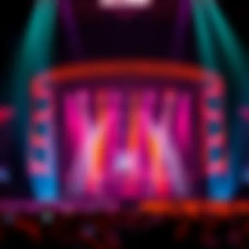 Vibrant stage setup featuring Zedd performing live