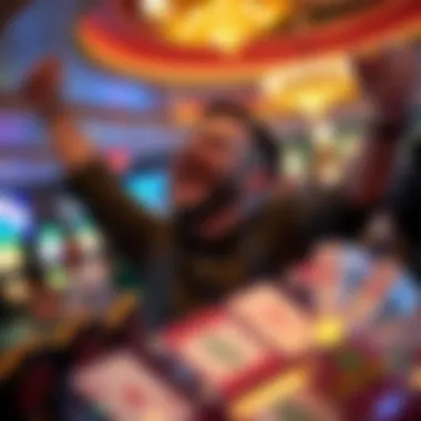 A player celebrating a big win