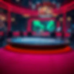 A stunning illustration of a virtual poker table with five card draw setup