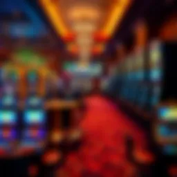 Luxurious gaming area at Foxwoods Casino