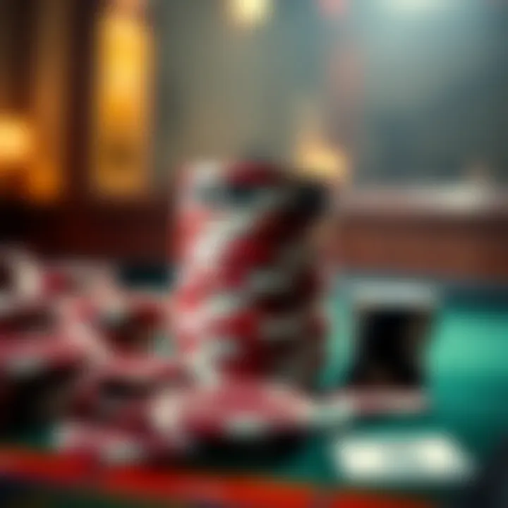 Potential Winnings in High-Low Poker Chips stacked representing potential winnings